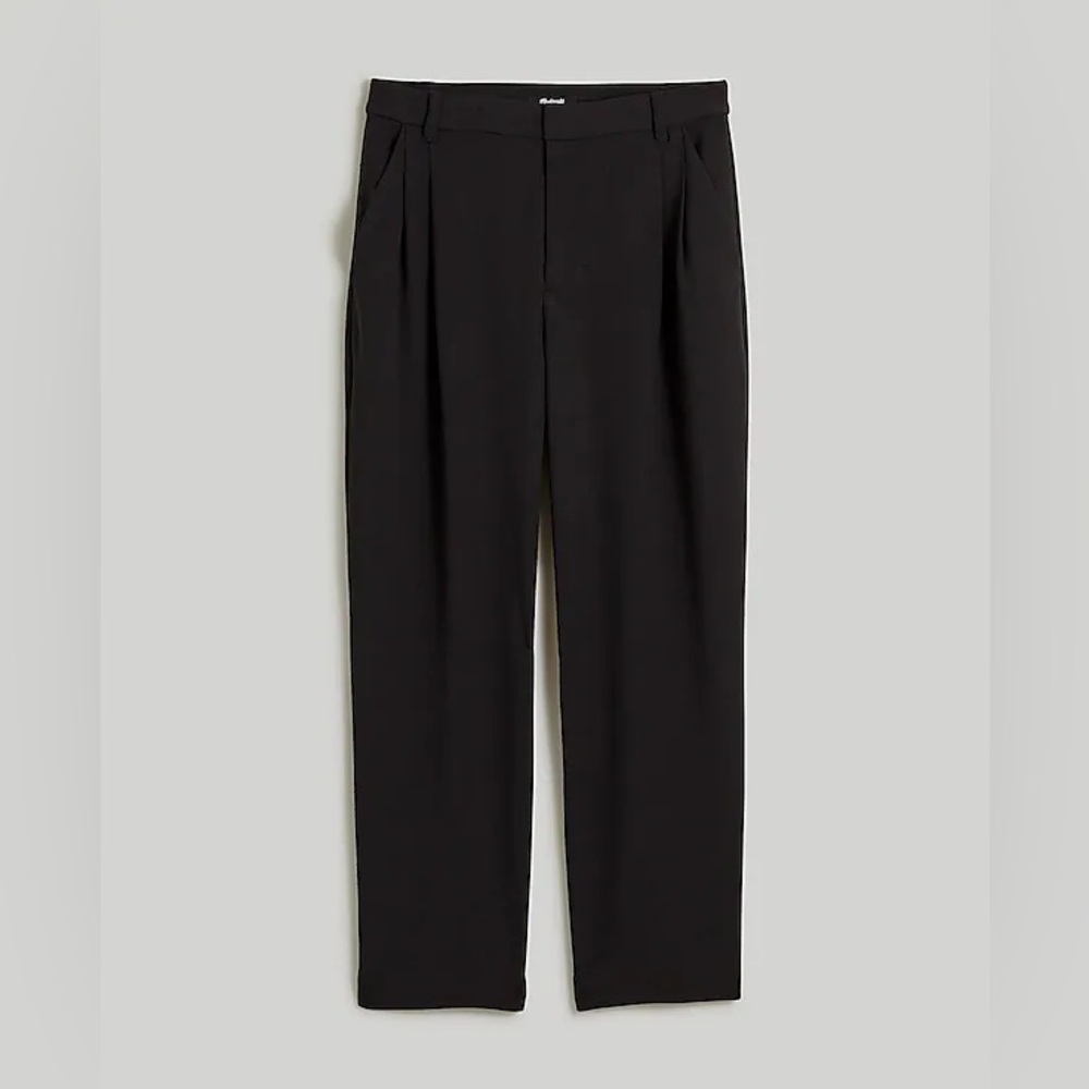 Madewell Pleated Tapered-Leg Pants in Easygoing Crepe